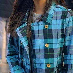 Juicy Couture Girls 12 plaid trench coat